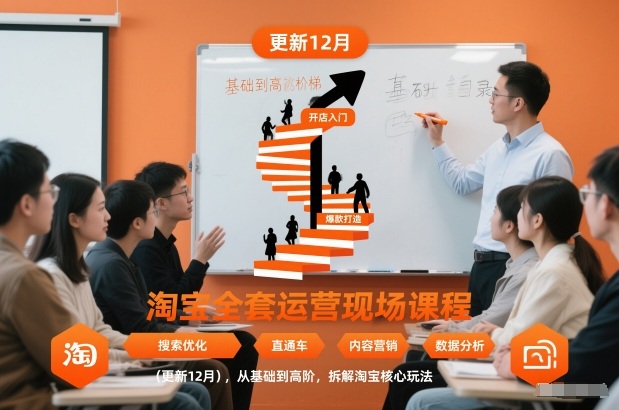 淘宝全套运营现场课程(更新12月)，从基础到高阶，拆解淘宝核心玩法-小行网创