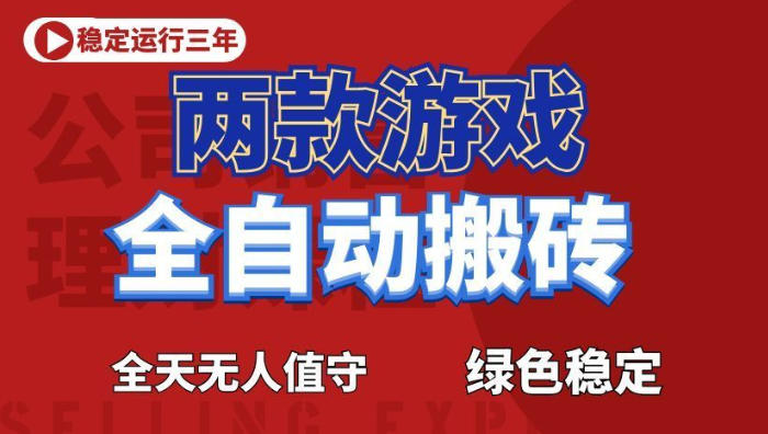 海外游戏全自动搬砖,日入1k+,全天无人值守,绿色稳定!【揭秘】-小行网创
