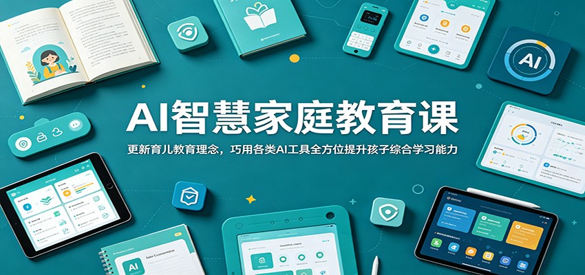 AI智慧家庭教育课:更新育儿教育理念,巧用各类AI工具全方位提升孩子综合学习能力-小行网创