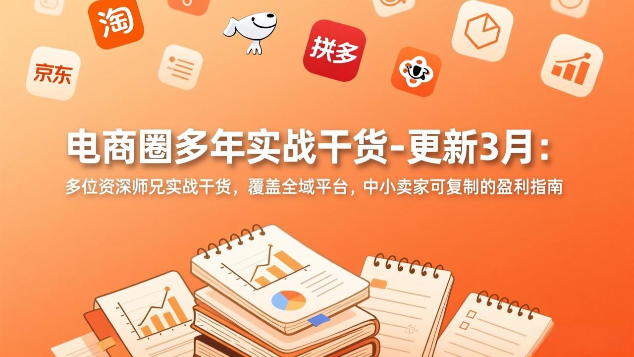 电商圈多年实战干货-更新3月：多位资深师兄实战干货，覆盖全域平台，中小卖家可复制的盈利指南-小行网创