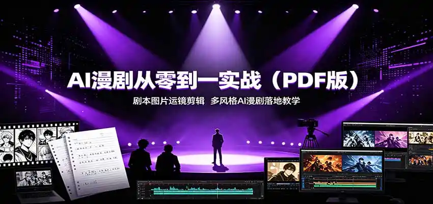 AI漫剧从零到一实战(PDF版):剧本图片运镜剪辑,多风格AI漫剧落地教学-小行网创