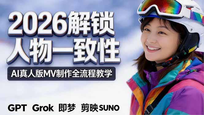 2026独创解锁人物一致性：AI真人版MV制作，不讲空话，不拼概念，全流程实操-小行网创