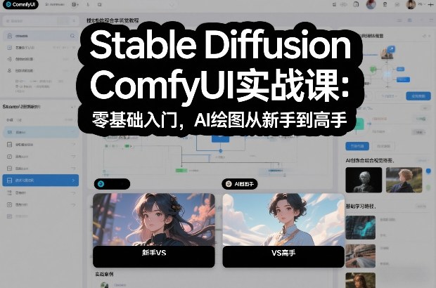 Stable Diffusion ComfyUI实战课：零基础入门，AI绘图从新手到高手-小行网创