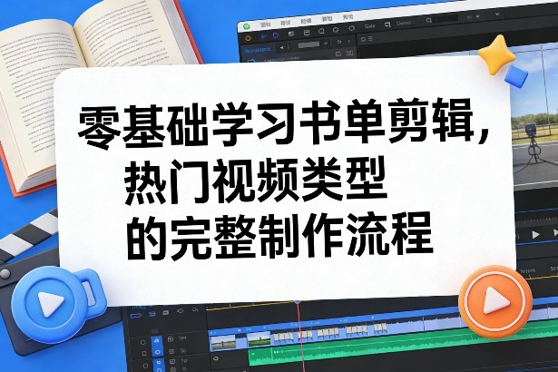 零基础学习书单剪辑，热门视频类型的完整制作流程(更新2026)-小行网创