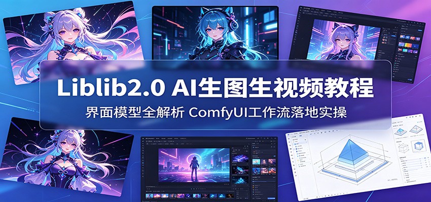 Liblib2.0 AI生图生视频教程:界面模型全解析,ComfyUI工作流落地实操-小行网创