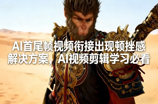 AI首尾帧视频衔接出现顿挫感解决方案，AI视频剪辑学习必看-小行网创