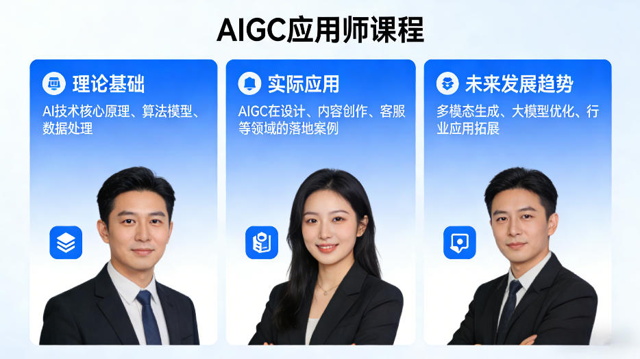 AIGC应用师课程,覆盖了AI技术的理论基础、实际应用、以及未来发展趋势-小行网创