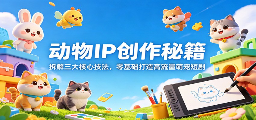 动物IP创作秘籍：拆解三大核心技法，零基础打造高流量萌宠短剧-小行网创