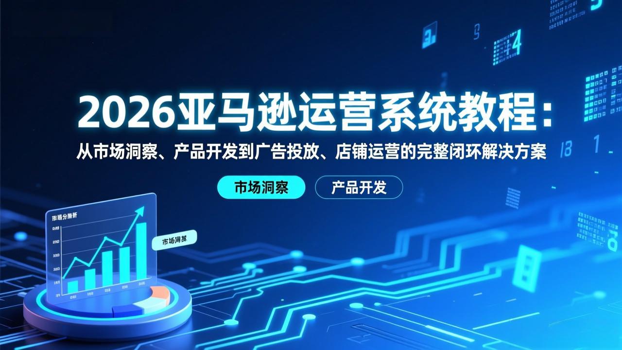 2026亚马逊运营系统教程：从市场洞察、产品开发到广告投放、店铺运营的完整闭环解决方案-小行网创