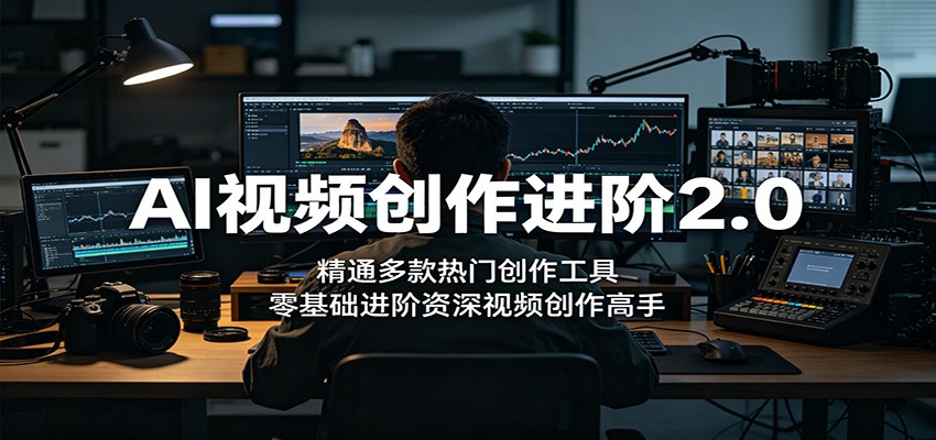 AI视频创作进阶2.0:精通多款热门创作工具,零基础进阶资深视频创作高手-小行网创