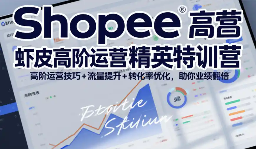 Shopee虾皮高阶运营精英特训营，高阶运营技巧+流量提升+转化率优化，助你业绩翻倍(更新26年9月)-小行网创