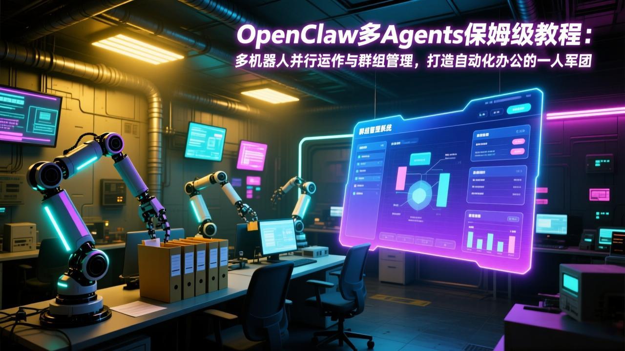 OpenClaw多Agents保姆级教程:多机器人并行运作与群组管理,打造自动化办公的一人军团-小行网创