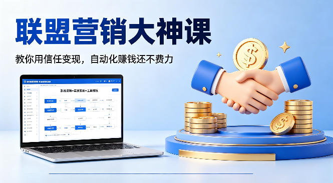 联盟营销大神课，教你用信任变现，自动化賺钱还不费力【原创双语字幕】-小行网创