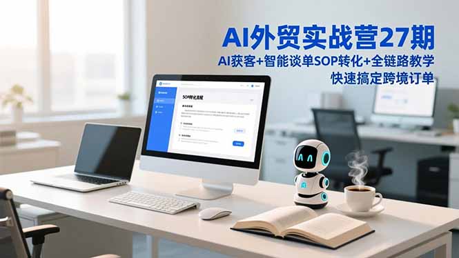 AI外贸实战营27期，AI获客+智能谈单+SOP转化+全链路教学，快速搞定跨境订单-小行网创