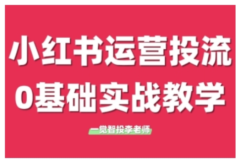 小红书运营投流，小红书广告投放从0到1的实战课，学完即可开始投放(更新26年)-小行网创