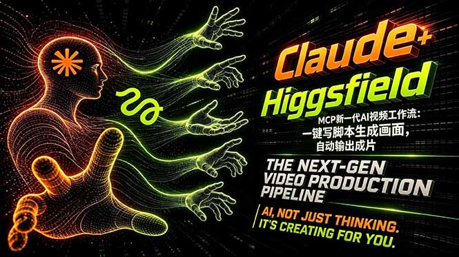Claude+Higgsfield MCP新一代AI视频工作流：一键写脚本生成画面，自动输出成片-小行网创