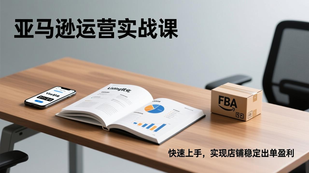 亚马逊运营实战课，Listing优化、Vine秒杀、FBA发货，快速上手，实现店铺稳定出单盈利-小行网创
