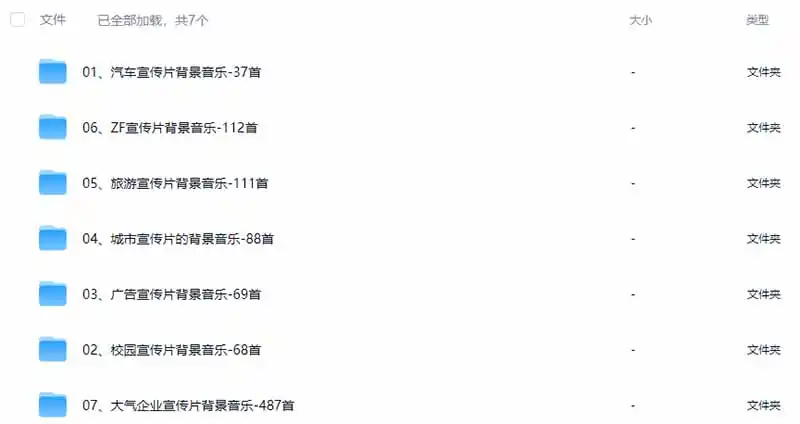 图片[3]-某宝付费购买，常用6G音效合集！970+首宣传片背景音乐，无版权可商用大气素材，分类清晰，高质量内容-小行网创