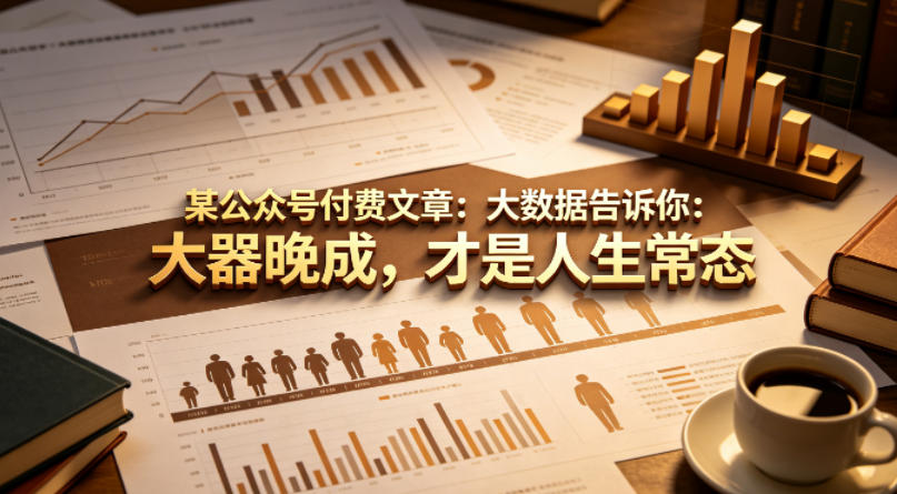 某公众号付费文章：大数据告诉你：大器晚成，才是人生常态-小行网创