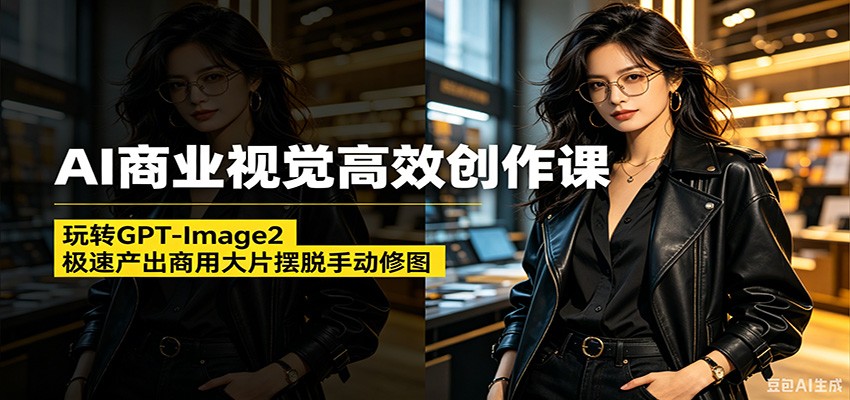 AI商业视觉高效创作课:玩转GPT-Image2,极速产出商用大片摆脱手动修图(更新)-小行网创