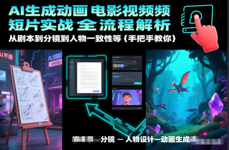 AI生成动画电影视频短片实战全流程解析，从剧本到分镜到人物一致性等手把手教你-小行网创