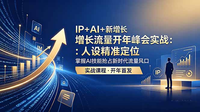 IP+AI+新增长 流量开年 峰会实战:人设精准定位 掌握AI技能抢占新时代流量风口-小行网创
