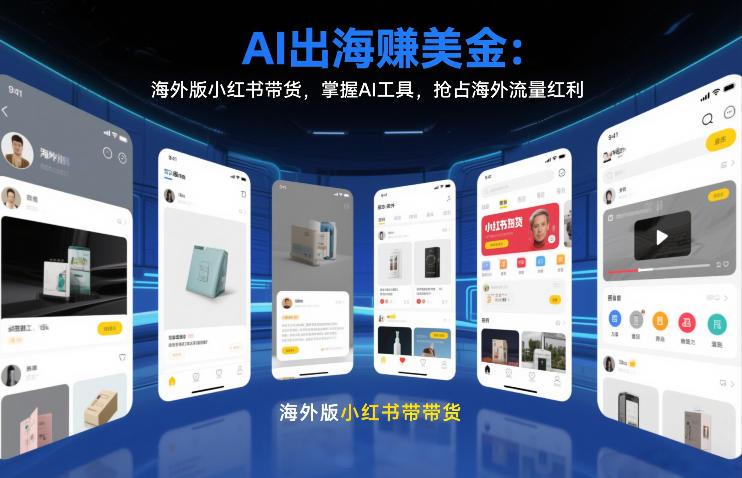 AI出海賺美金：海外版小红书带货，掌握AI工具，抢占海外流量红利(更新2026)-小行网创