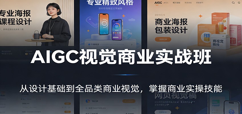 AIGC视觉商业实战班：从设计基础到全品类商业视觉，掌握商业实操技能-小行网创