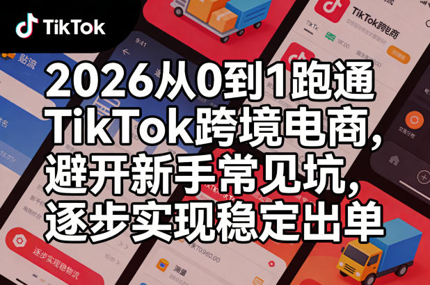 2026从0到1跑通TikTok跨境电商,避开新手常见坑,逐步实现稳定出单-小行网创