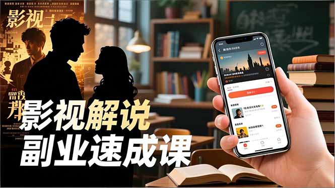 Tk影视解说副业速成课，软件安装、全流程实操、爆款预设，新手两周变现-小行网创