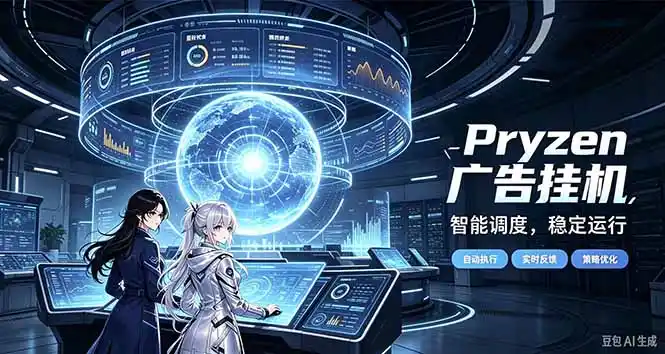 Pryzen广告全自动挂机给自己一个交代，门槛低，零基础小白也可以快速上手-小行网创