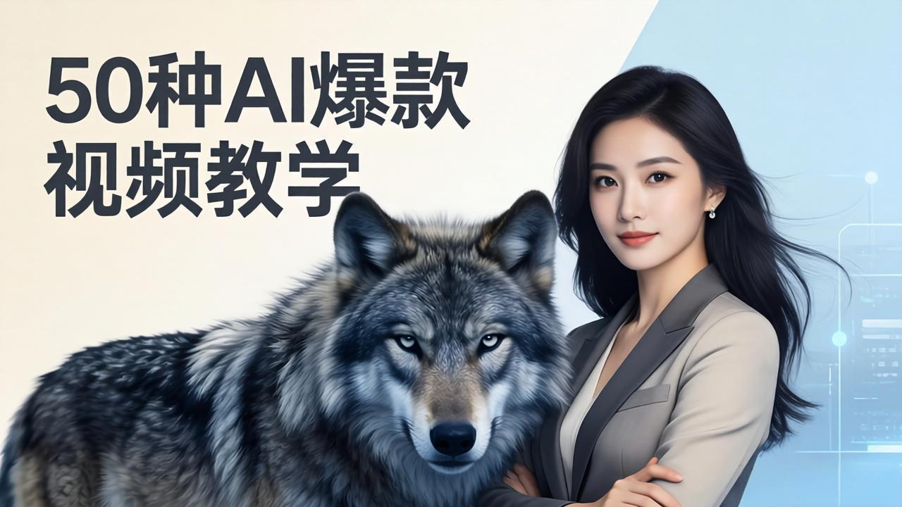 50种AI爆款视频教学：影视级古诗词+治愈萌宠+山海经蛟龙，高阶宝典商业落地-小行网创