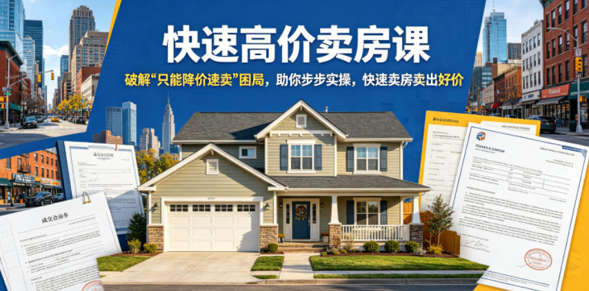 快速高价卖房课，破解“只能降价速卖”困局，助你步步实操，快速卖房卖出好价(更新2026)-小行网创