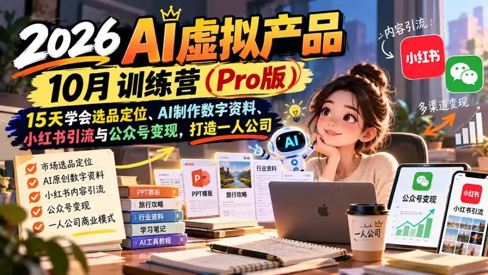 AI虚拟产品10月训练营(Pro版-小行网创