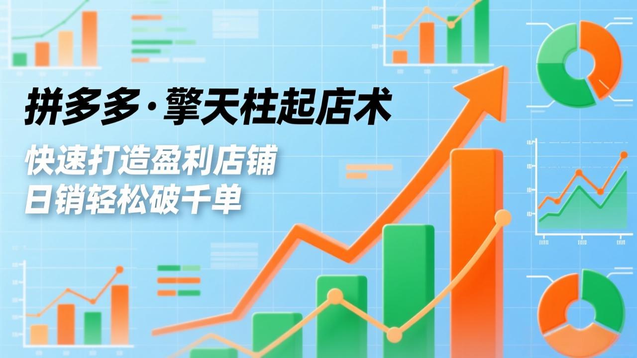 拼多多·擎天柱起店术，爆流布局、利润起飞、不断流，快速打造盈利店铺，日销破千单(更新-小行网创