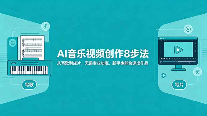 AI音乐视频创作8步法：从写歌到成片，无需专业功底，新手也能快速出作品-小行网创