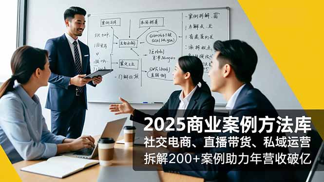 2025商业案例方法库，社交电商、直播带货、私域运营，拆解200+案例助力年营收破亿-小行网创