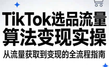 TikTok选品流量算法变现实操-小行网创