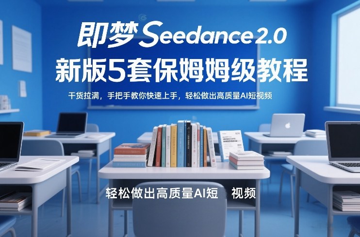 即梦Seedance2.0新版5套保姆级教程，干货拉满，手把手教你快速上手，轻松做出高质量AI短视频-小行网创