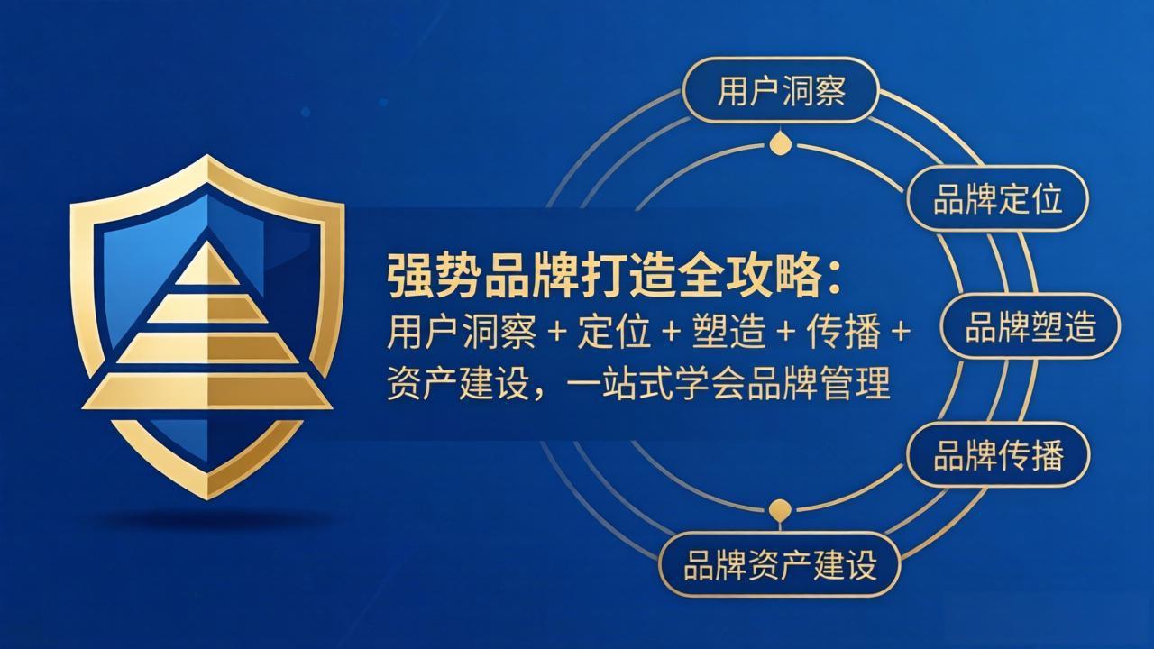 强势品牌打造全攻略：用户洞察 + 定位 + 塑造 + 传播 + 资产建设，一站式学会品牌管理-小行网创