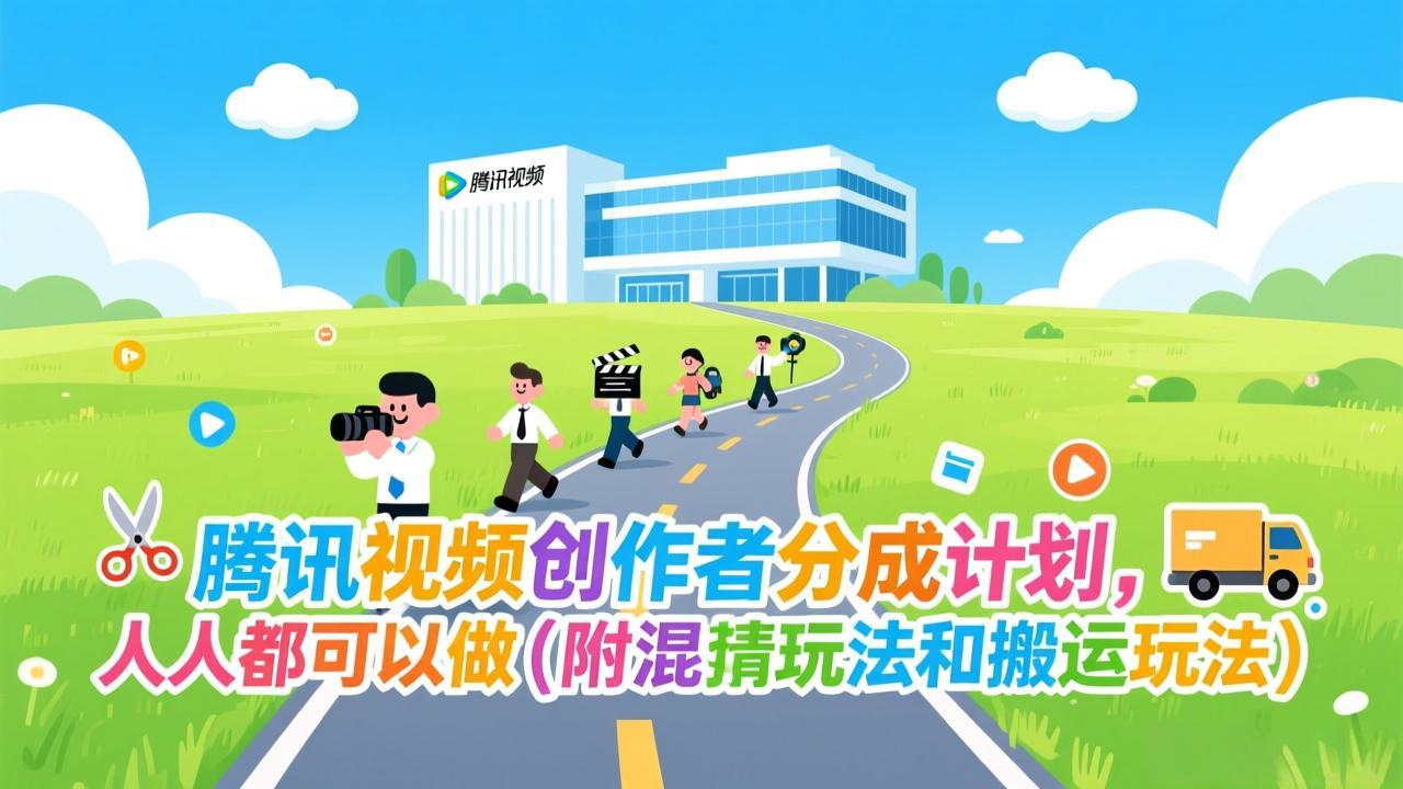 腾讯视频创作者分成计划，人人都可以做(附混剪玩法和搬运玩法-小行网创