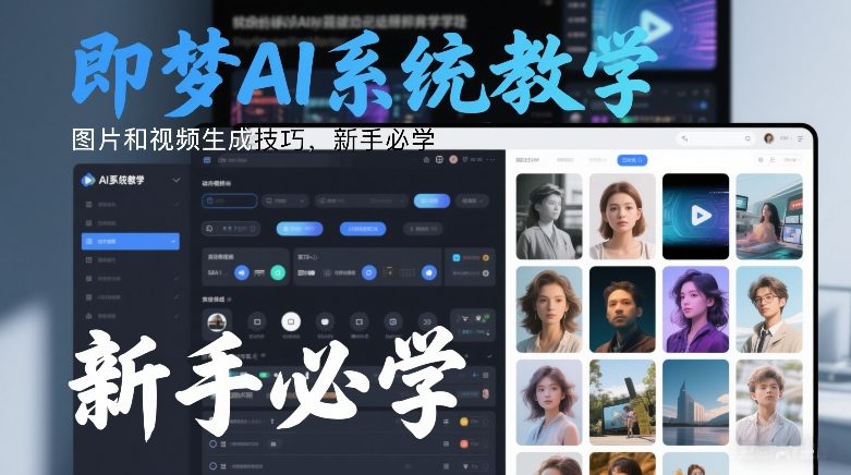 即梦AI系统教学，图片和视频生成技巧，新手必学-小行网创