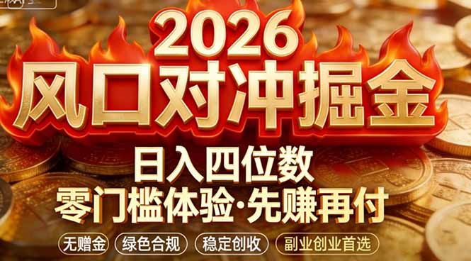 2026美金对冲套利,无赠金对冲策略保驾护航,低门槛易上手实操。单人单日收益2000+-小行网创