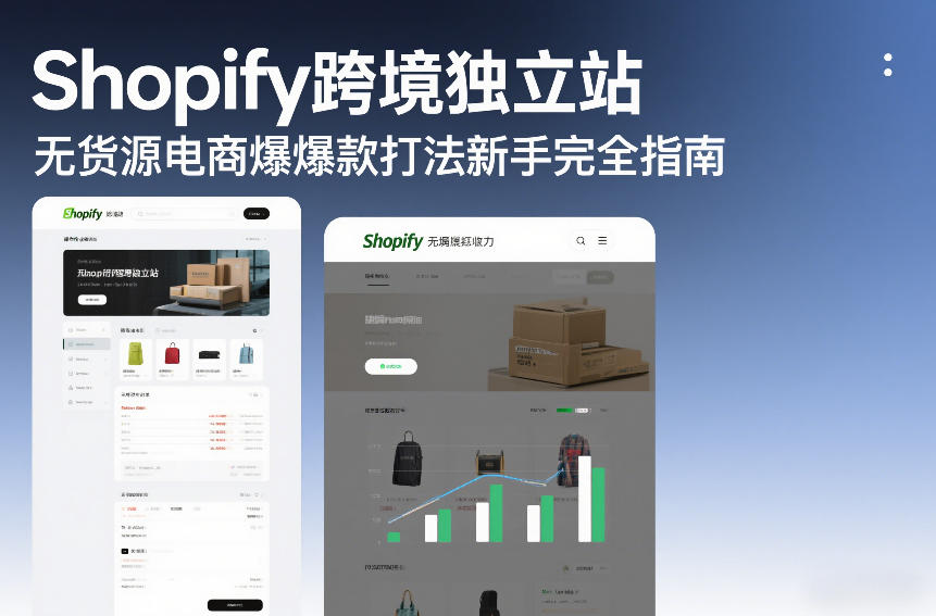 Shopify跨境独立站无货源电商爆款打法新手完全指南-小行网创
