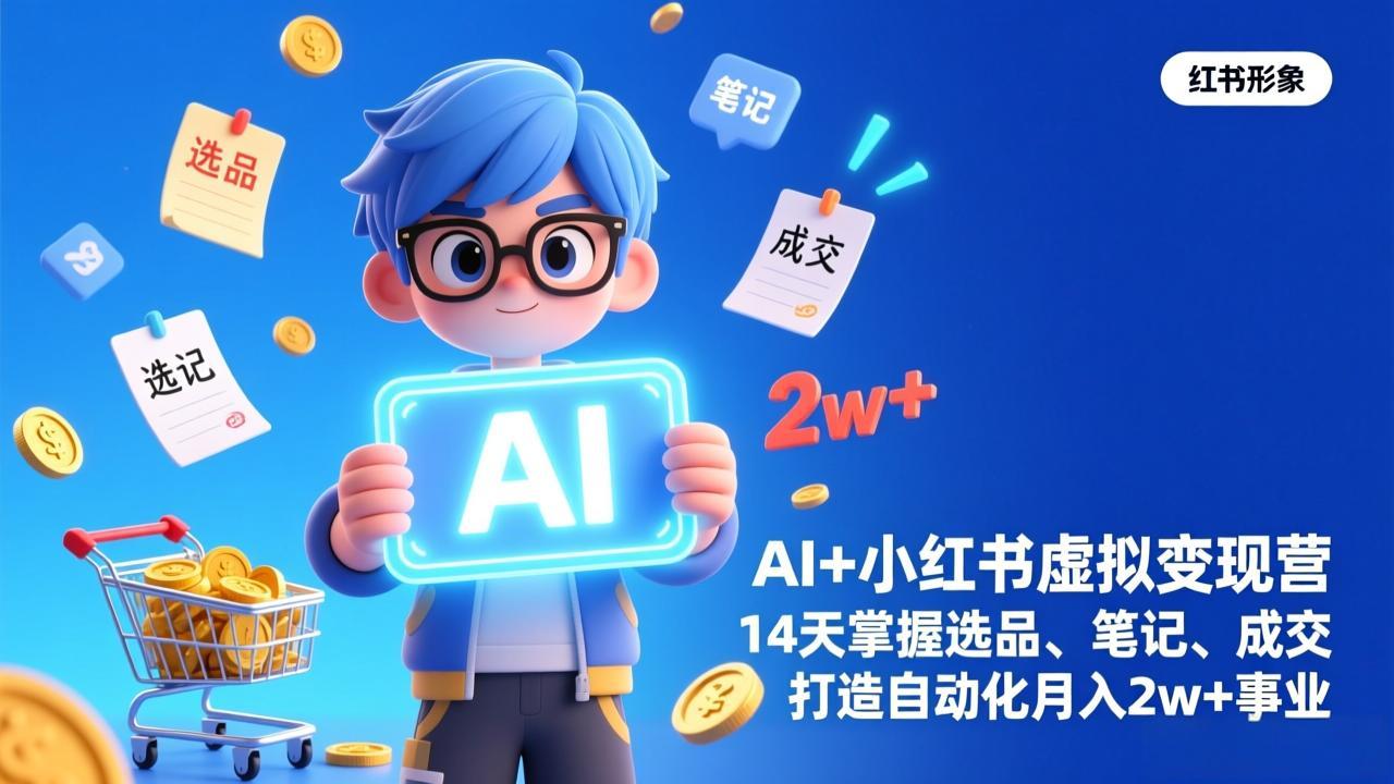 AI+小红书虚拟变现营(完结-小行网创