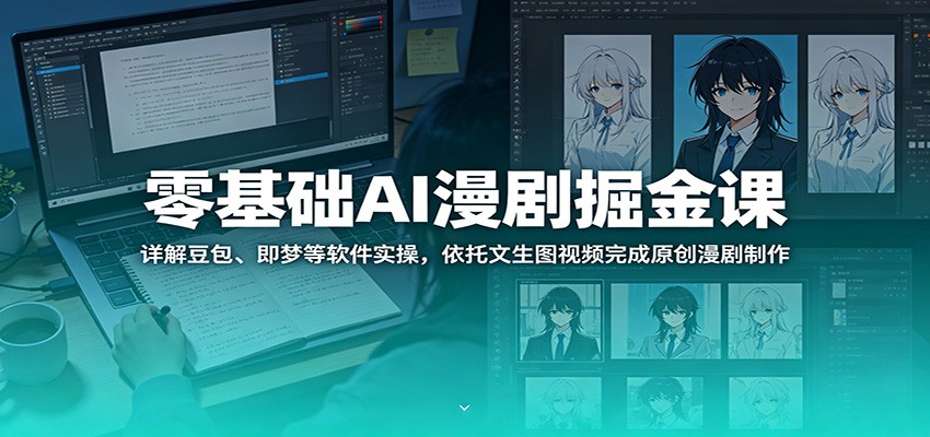 零基础AI漫剧掘金课:详解豆包、即梦等软件实操,依托文生图视频完成原创漫剧制作-小行网创