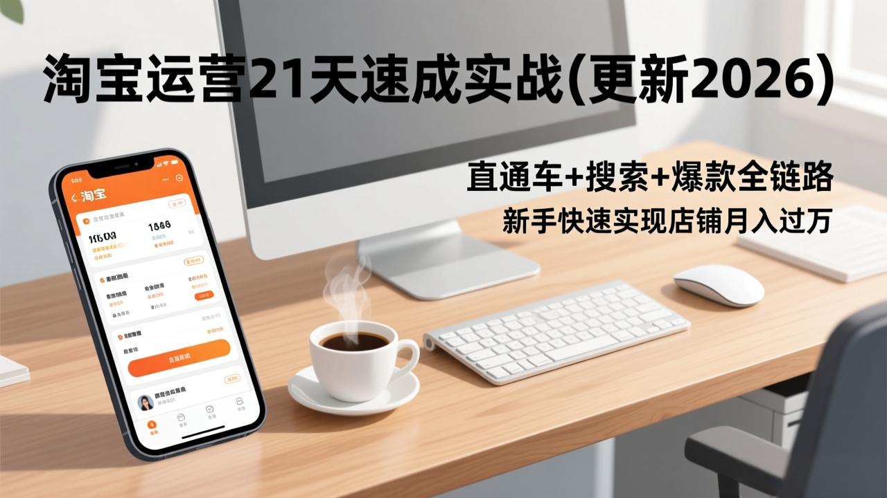 淘宝运营21天速成实战(更新2026-小行网创