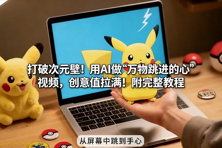 打破次元壁！用AI做【万物跳进手心】视频，创意值拉满！附完整教程-小行网创