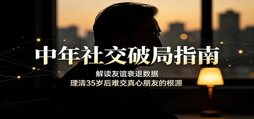 中年社交破局指南:解读友谊衰退数据,理清35岁后难交真心朋友的根源-小行网创