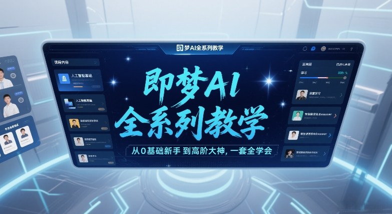 即梦AI全系列教学，从0基础新手到高阶大神，一套全学会-小行网创